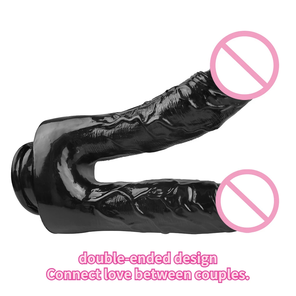Lesbian Double Dildos Suction Cup Realistic Dildo Penis Big Butt Plug Vagina Anal Adult Sex Toys For Woman Sexshop Couple