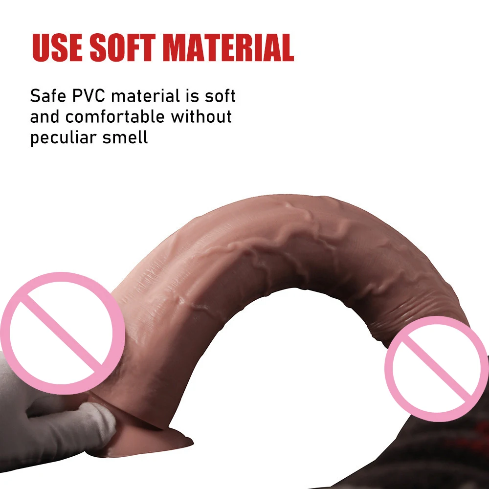 Realistic Dildo Powerful Suction Cup Realistic Big Penis Elastic Sex Toys Bend Axis G Spot Dildo Sex Toys for Women.