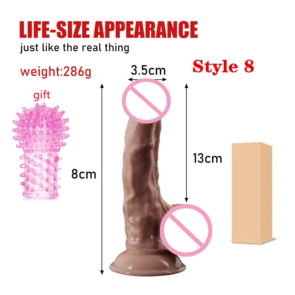 Realistic Dildo Powerful Suction Cup Realistic Big Penis Elastic Sex Toys Bend Axis G Spot Dildo Sex Toys for Women.