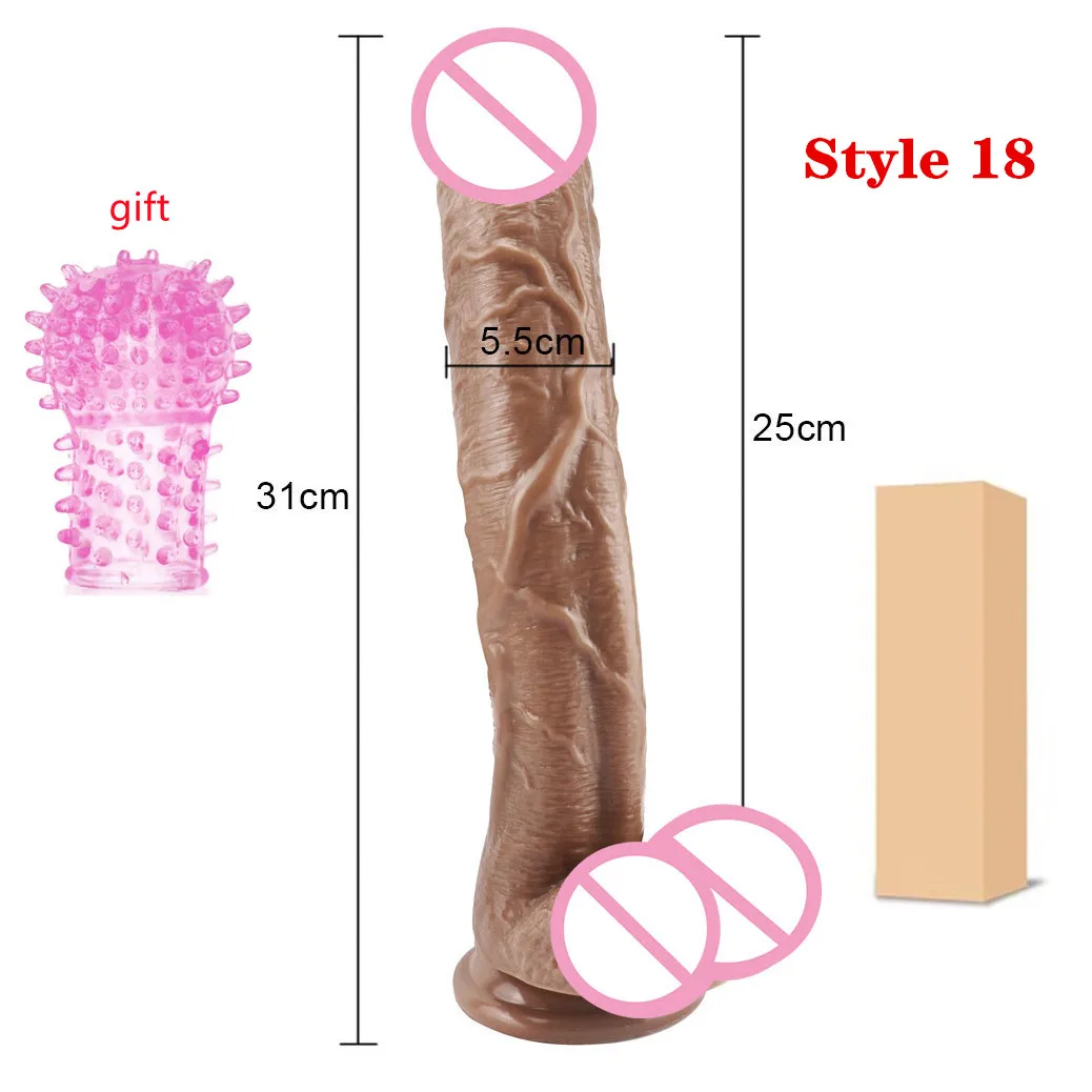 Realistic Dildo Powerful Suction Cup Realistic Big Penis Elastic Sex Toys Bend Axis G Spot Dildo Sex Toys for Women.