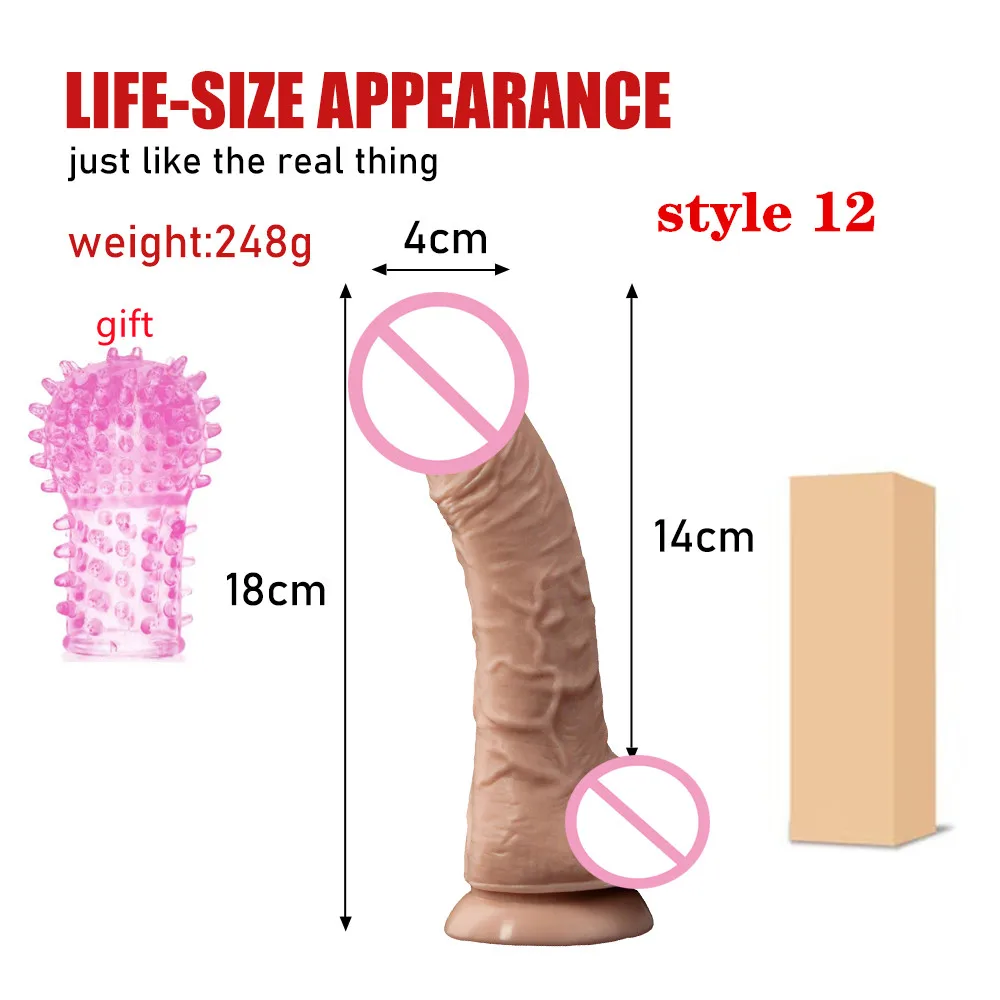 Realistic Dildo Powerful Suction Cup Realistic Big Penis Elastic Sex Toys Bend Axis G Spot Dildo Sex Toys for Women.