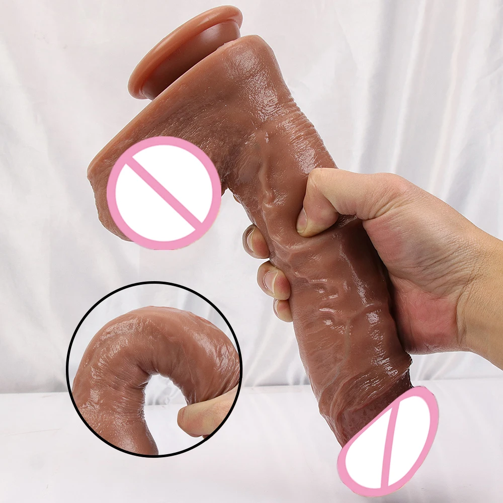 Soft Flexible Dildo Realistic Huge Penis Anal Sex Toy For Women Silicone Suction Cup Big Dick Butt Plug G-Spot Vagina Stimulator Soft Flexible Dildo Realistic Huge Penis Anal Sex Toy For Women Silicone Suction Cup Big Dick Butt Plug G-Spot Vagina Stimulator