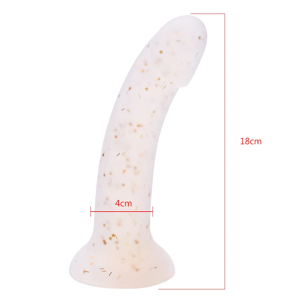 Girls Liquid Silicone Realistic Anal Dildo with Strong Suction Cup pink penis G Spot Dildo for Women Men Sex Toys 14-21cm