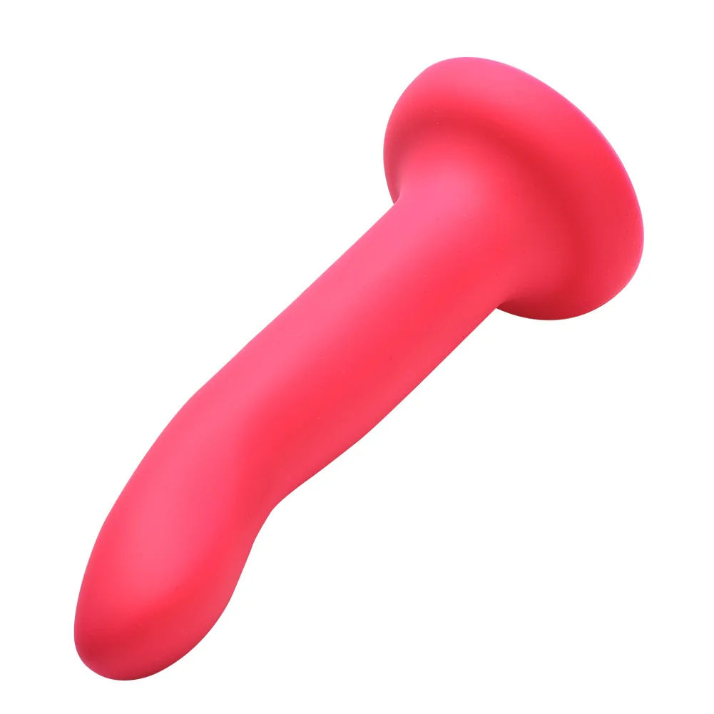 Girls Liquid Silicone Realistic Anal Dildo with Strong Suction Cup pink penis G Spot Dildo for Women Men Sex Toys 14-21cm