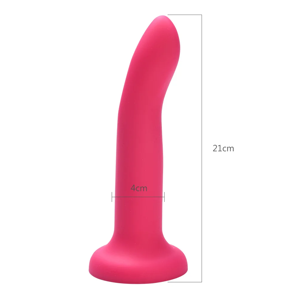 Girls Liquid Silicone Realistic Anal Dildo with Strong Suction Cup pink penis G Spot Dildo for Women Men Sex Toys 14-21cm