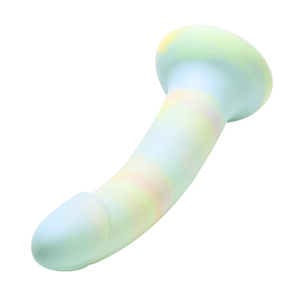 Girls Liquid Silicone Realistic Anal Dildo with Strong Suction Cup pink penis G Spot Dildo for Women Men Sex Toys 14-21cm
