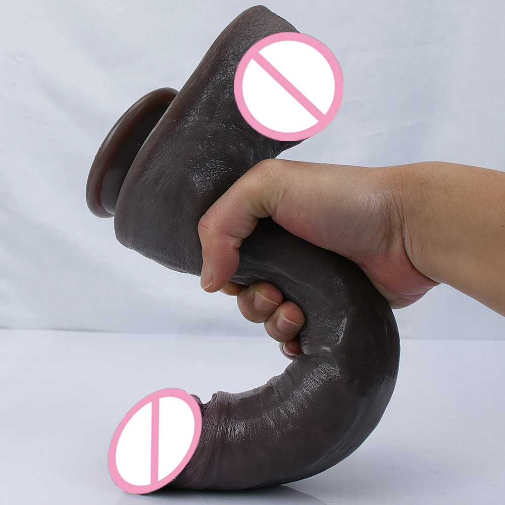 Big Long Dildo Realistic Dick Strapon Penis Soft Suction Cup Black Vagina Masturbator Anal Sex Toy For Woman G-spot Stimulation Big Long Dildo Realistic Dick Strapon Penis Soft Suction Cup Black Vagina Masturbator Anal Sex Toy For Woman G-spot Stimulation