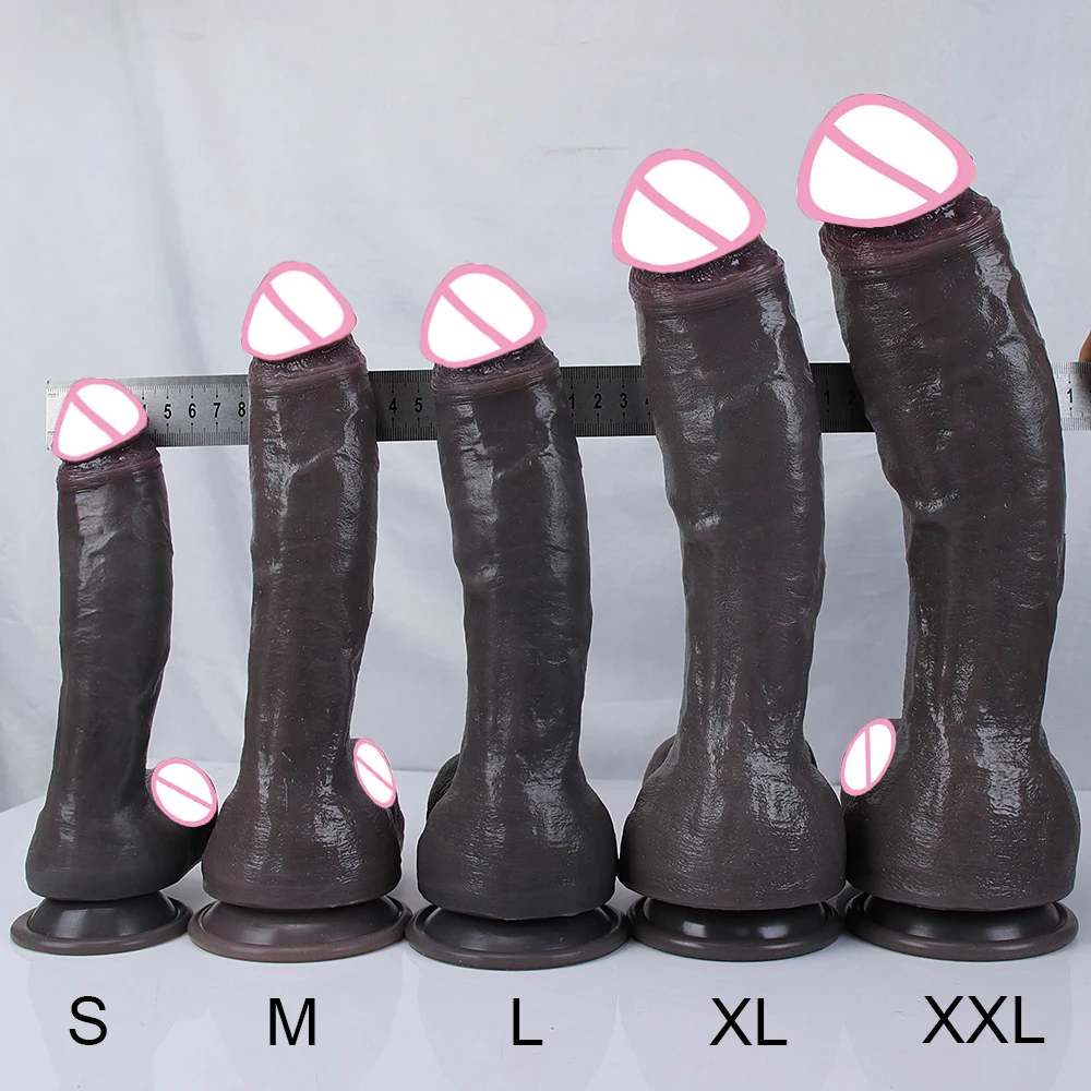 Big Long Dildo Realistic Dick Strapon Penis Soft Suction Cup Black Vagina Masturbator Anal Sex Toy For Woman G-spot Stimulation Big Long Dildo Realistic Dick Strapon Penis Soft Suction Cup Black Vagina Masturbator Anal Sex Toy For Woman G-spot Stimulation