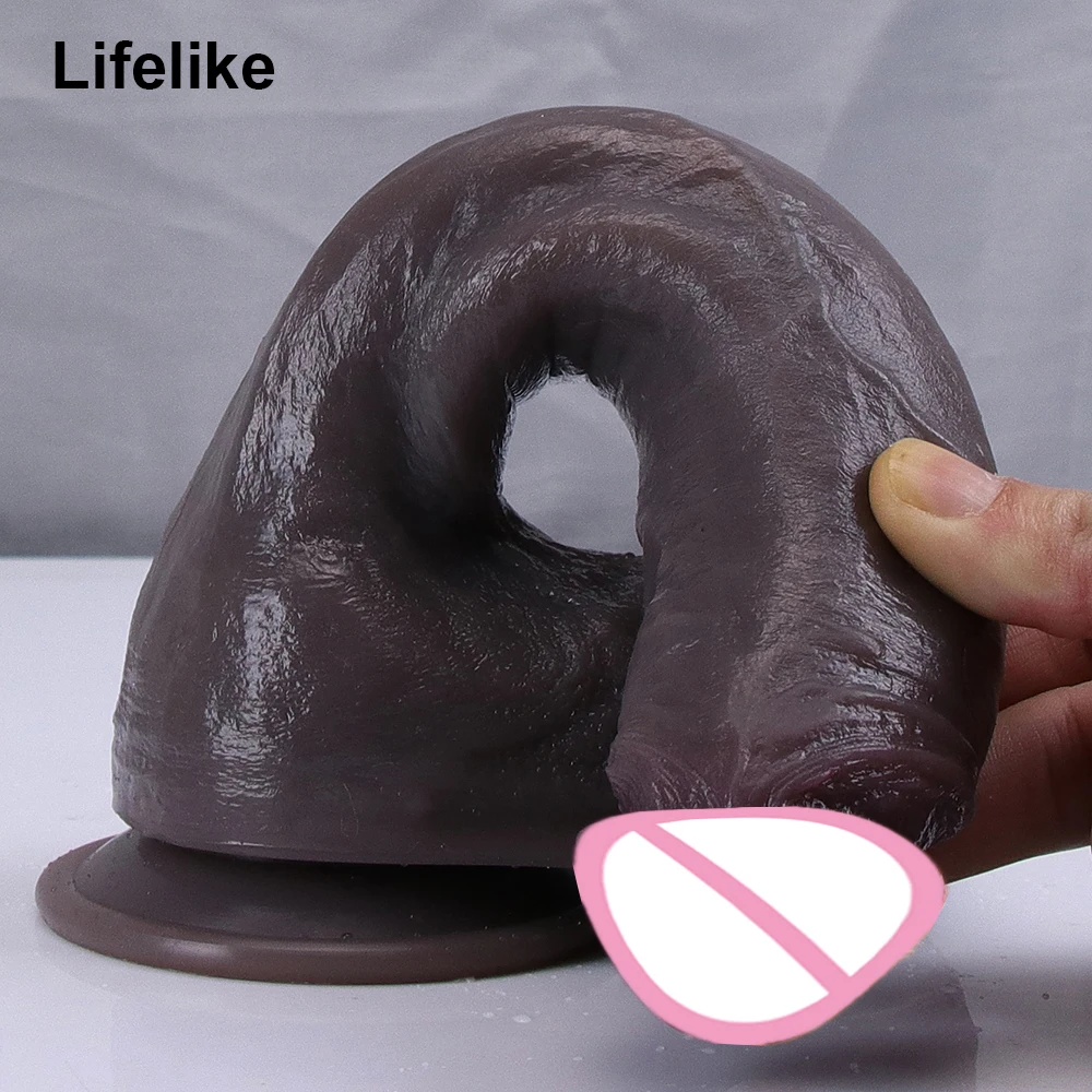 Big Long Dildo Realistic Dick Strapon Penis Soft Suction Cup Black Vagina Masturbator Anal Sex Toy For Woman G-spot Stimulation
