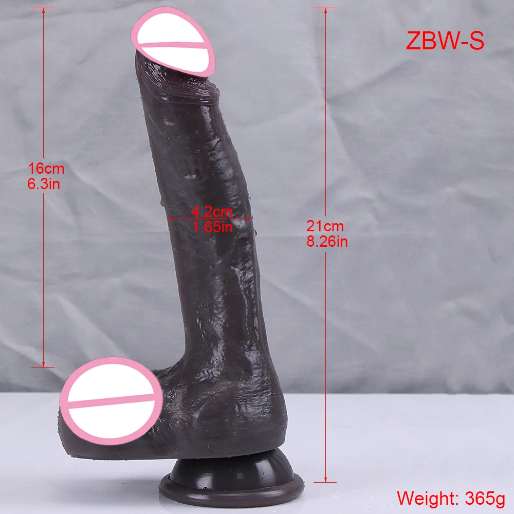 Big Long Dildo Realistic Dick Strapon Penis Soft Suction Cup Black Vagina Masturbator Anal Sex Toy For Woman G-spot Stimulation