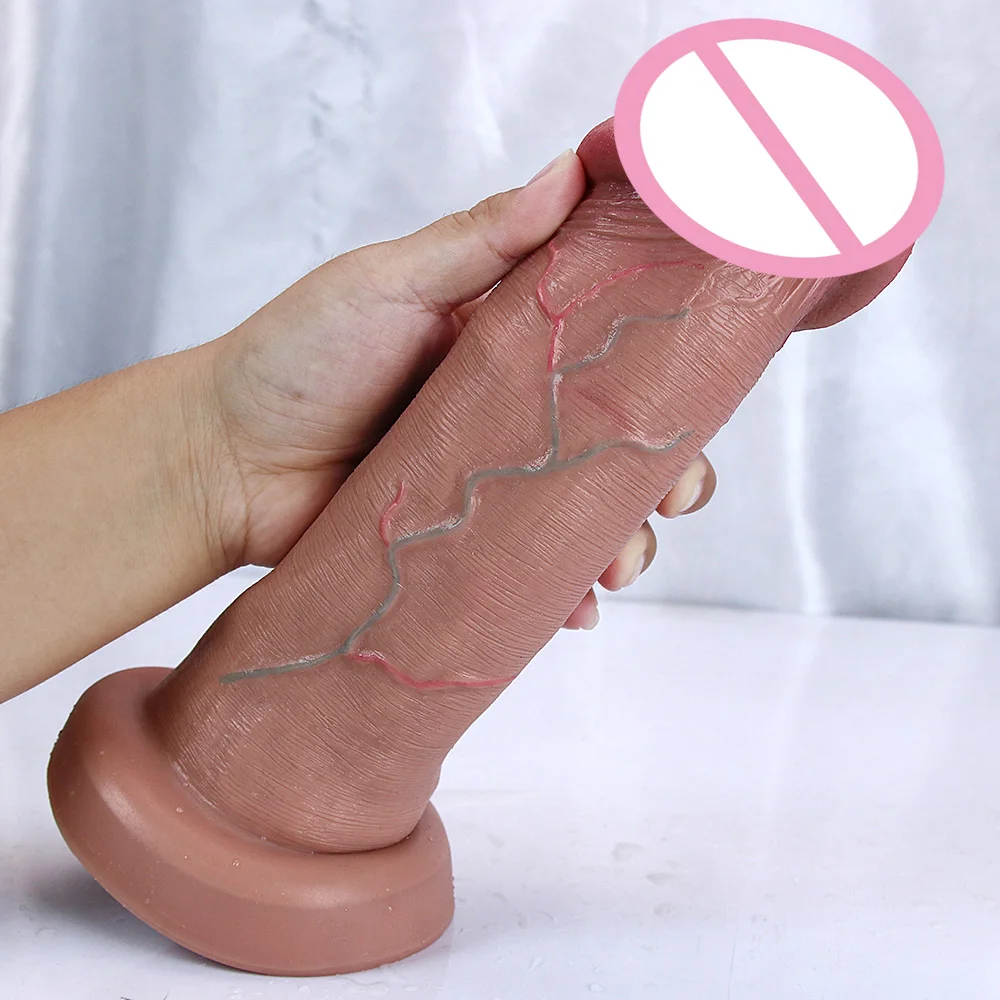 Huge Glans Dildo Realistic Soft Double Layer Penis Women Men Supplie Sex Toys Dick Masturbator Dick Large G-spot Sex Anus Toys