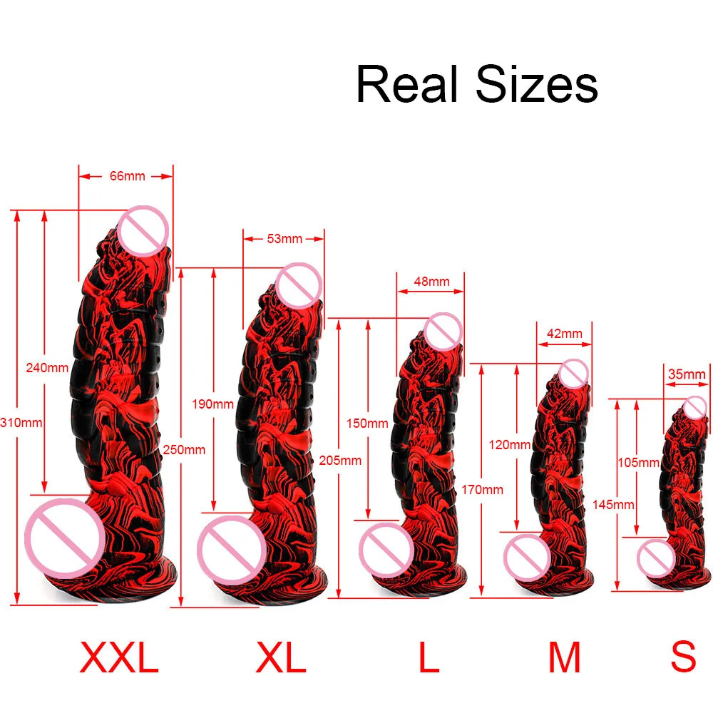 XXL Huge Dildo Realistic Dragon Scales Penis With Suction Cup For Women Strapon Toys Animal Flexible Anal Plug Silicone Sex Shop XXL Huge Dildo Realistic Dragon Scales Penis With Suction Cup For Women Strapon Toys Animal Flexible Anal Plug Silicone Sex Shop