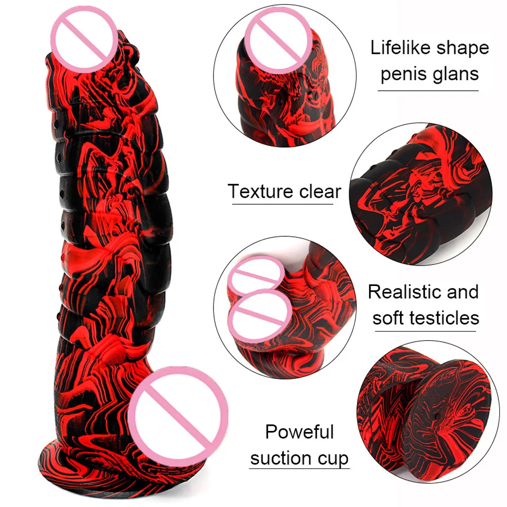 XXL Huge Dildo Realistic Dragon Scales Penis With Suction Cup For Women Strapon Toys Animal Flexible Anal Plug Silicone Sex Shop XXL Huge Dildo Realistic Dragon Scales Penis With Suction Cup For Women Strapon Toys Animal Flexible Anal Plug Silicone Sex Shop