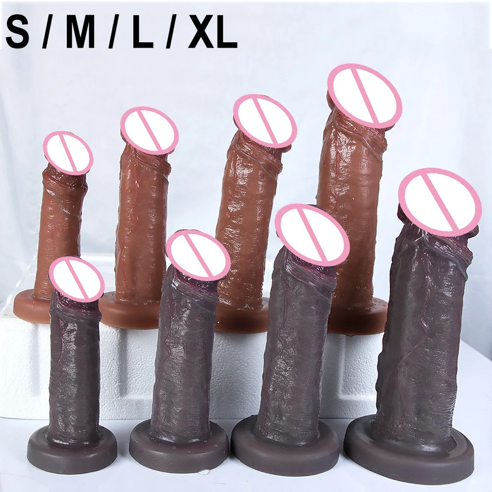 Realistic Dildo Silicone Soft Huge Adults Sex Toy for Women Suction Cup Big Dick Anal Plug Vaginal Small Penis Masturbators Gift