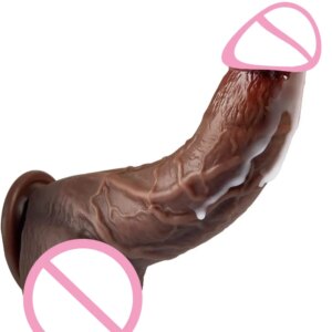 Thick Dildo for G-spot Stimulation Curved Shaft Dildos with Suction Cup Silicone Realistic Dildo Vagina Anal Sex Toys for Women