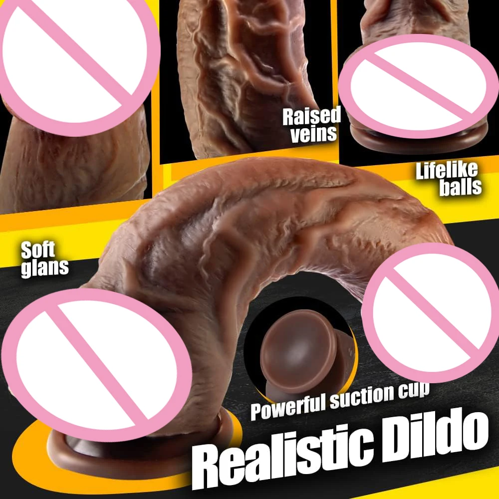 Thick Dildo for G-spot Stimulation Curved Shaft Dildos with Suction Cup Silicone Realistic Dildo Vagina Anal Sex Toys for Women Thick Dildo for G-spot Stimulation Curved Shaft Dildos with Suction Cup Silicone Realistic Dildo Vagina Anal Sex Toys for Women