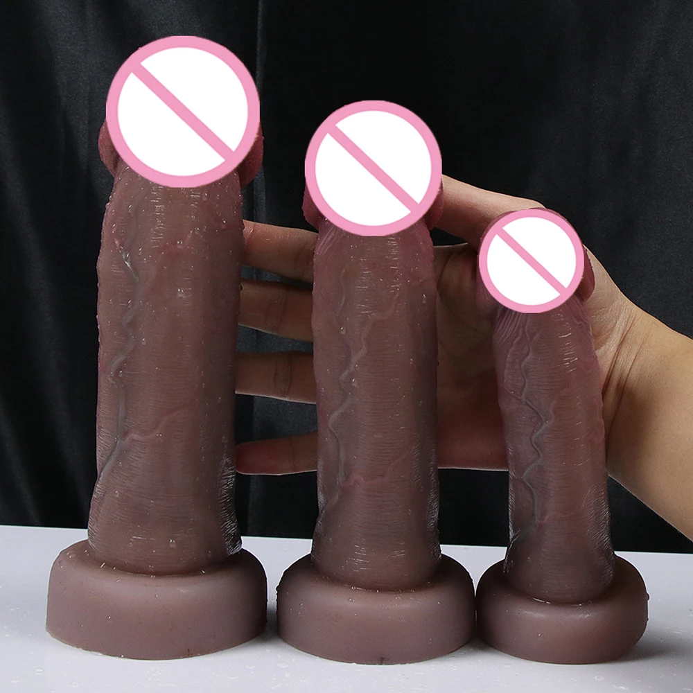 Realistic Dildos Soft Penis Big Glans Dick Adult Thrusting Anal Sex Toy With Suction Cup Cunt Panties For Woman Vagina Sexy Shop