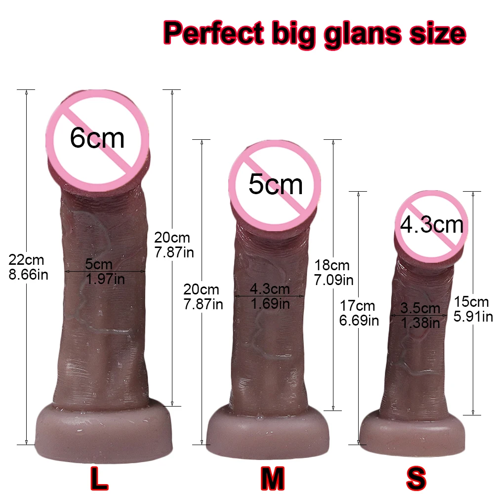 Realistic Dildos Soft Penis Big Glans Dick Adult Thrusting Anal Sex Toy With Suction Cup Cunt Panties For Woman Vagina Sexy Shop