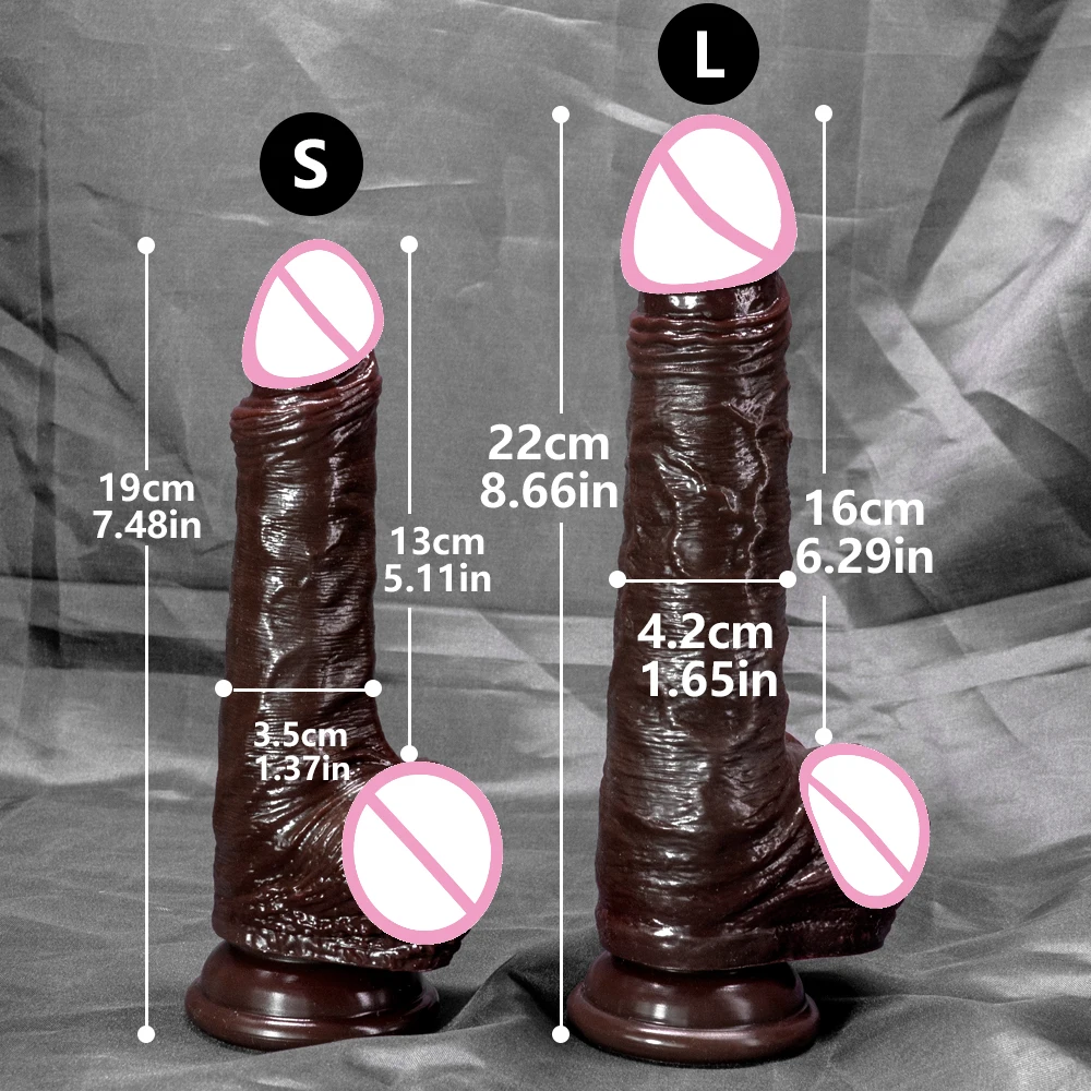 Black Realistic Dildo Liquid Silicone Sliding Foreskin Penis Adult Games G Spot Stimulate With Suction Cup Dildo For Women