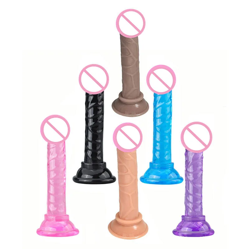 Mini Soft Jelly Dildos Small Artificial Sucker Penis Vagina Anal Massager Sex Toys Shop For Women Female Adults realistic dick