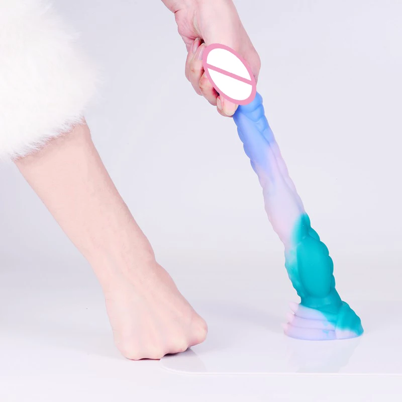 Realistic Silicone Animal Dildo Vaginal G-spot With Suction Cup Anal Plug Hand-free Huge Monster Dildo Female Sex Toys For Women