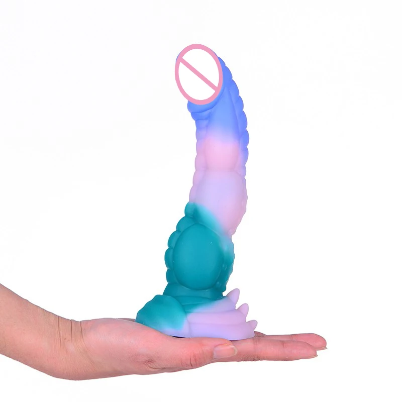 Realistic Silicone Animal Dildo Vaginal G-spot With Suction Cup Anal Plug Hand-free Huge Monster Dildo Female Sex Toys For Women