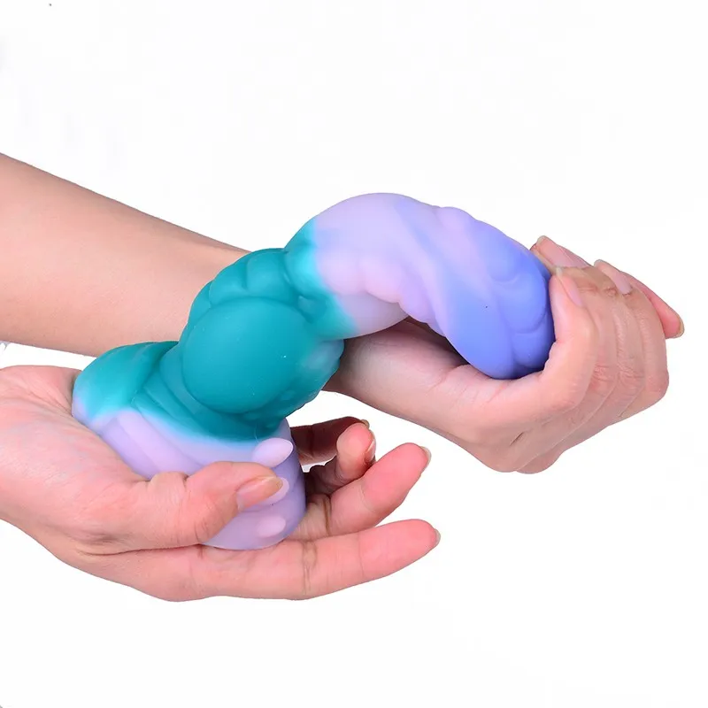 Realistic Silicone Animal Dildo Vaginal G-spot With Suction Cup Anal Plug Hand-free Huge Monster Dildo Female Sex Toys For Women