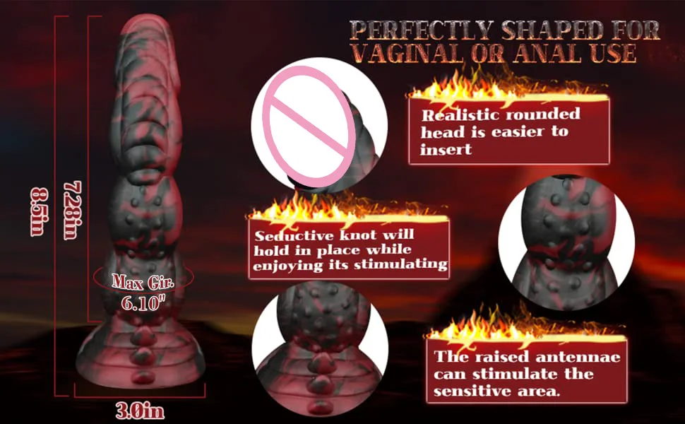 Realistic Silicone Animal Dildo Vaginal G-spot With Suction Cup Anal Plug Hand-free Huge Monster Dildo Female Sex Toys For Women