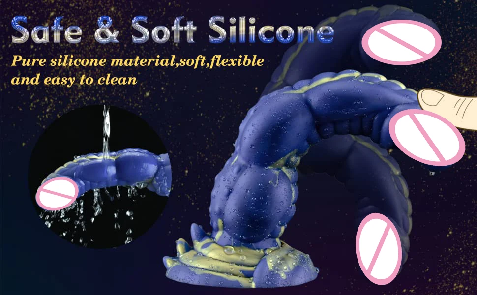 Realistic Silicone Animal Dildo Vaginal G-spot With Suction Cup Anal Plug Hand-free Huge Monster Dildo Female Sex Toys For Women