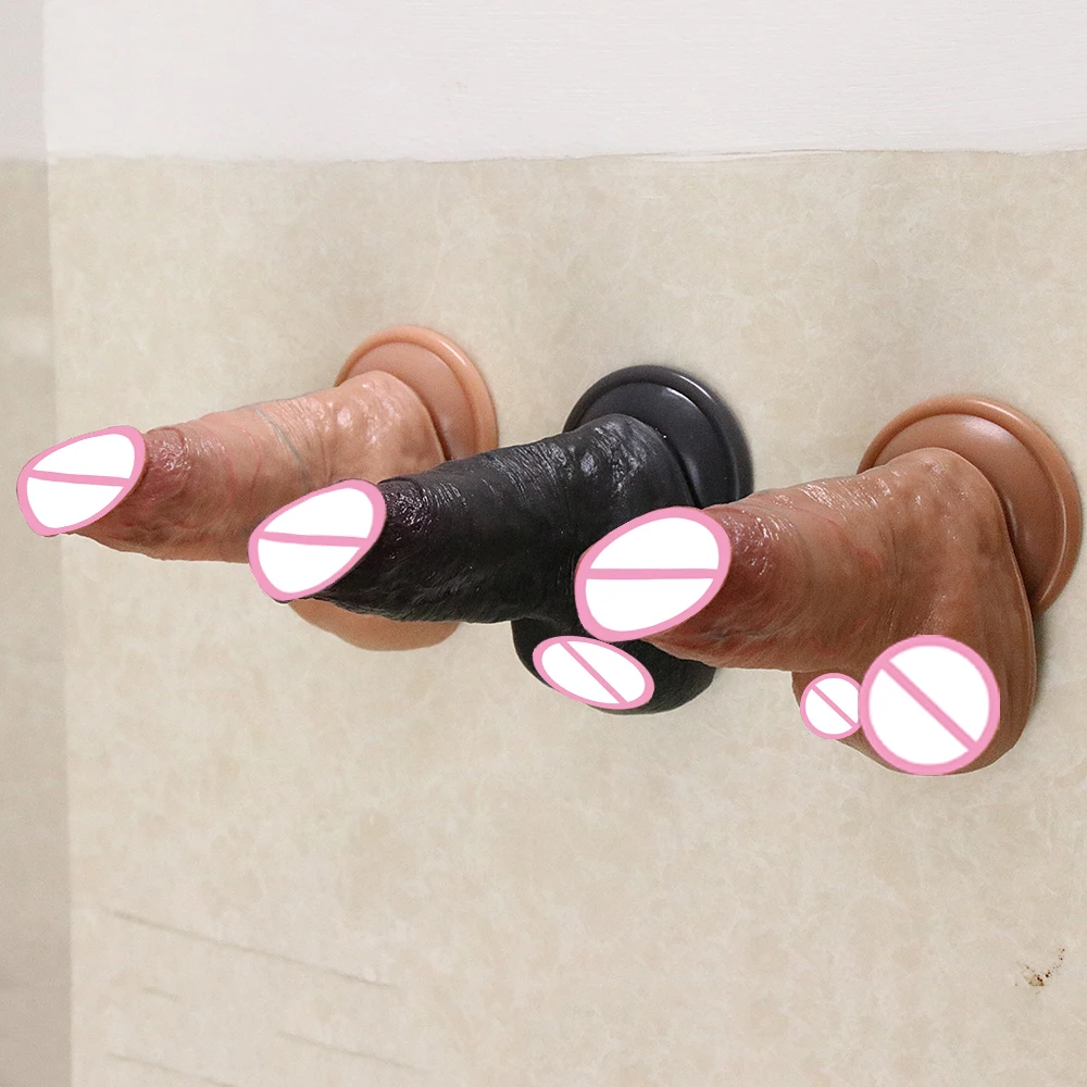 Big Dildo Realistic 3Colors Dick Soft Silicone Penis Strapon Suction Cup Adult Anal Sex Toys For Woman Masturbation Phallus XXL