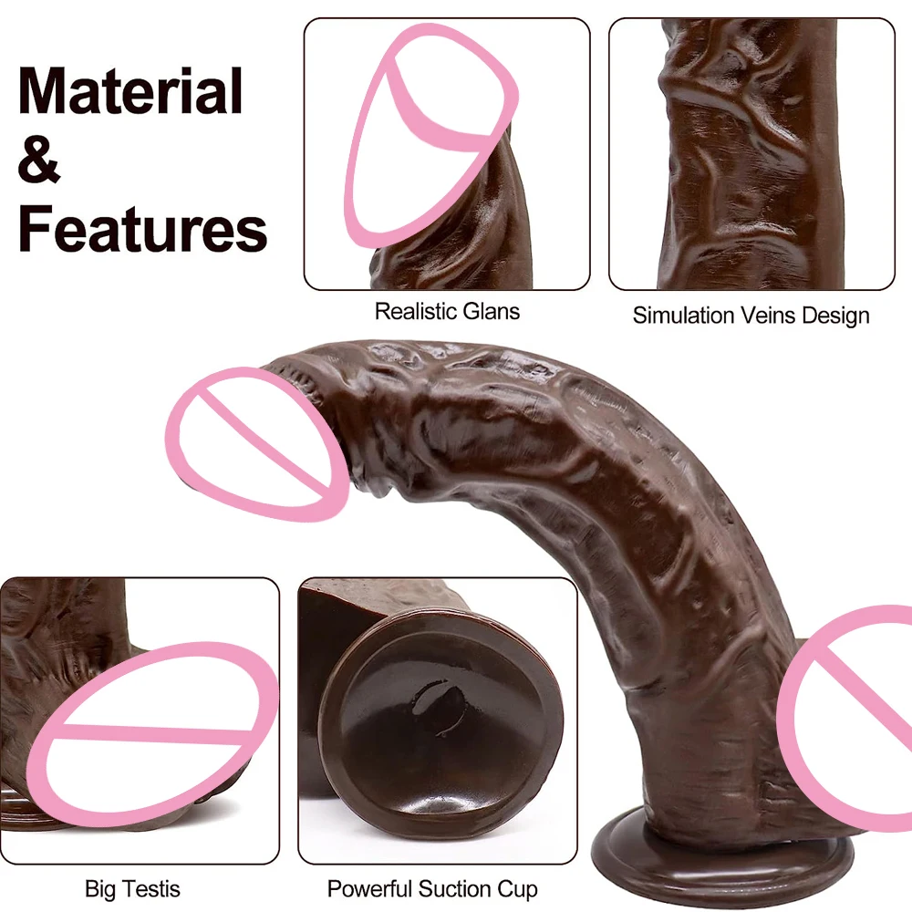 9.5 inch Thick Huge G Spot Dildos Realistic Dildo with Suction Cup Big Black Dildo Anal Giant Penis Sex Toys for Women and Men 9.5 inch Thick Huge G Spot Dildos Realistic Dildo with Suction Cup Big Black Dildo Anal Giant Penis Sex Toys for Women and Men