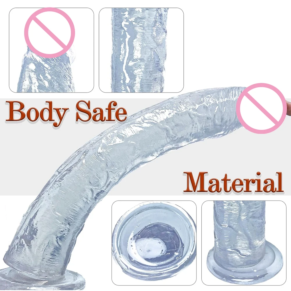 Realistic Dildo with Small Glans 13 Inch Big Dildo Jelly Dildo with Suction Cup Adult Product Sex Toys for Women Men Anal Play Realistic Dildo with Small Glans 13 Inch Big Dildo Jelly Dildo with Suction Cup Adult Product Sex Toys for Women Men Anal Play