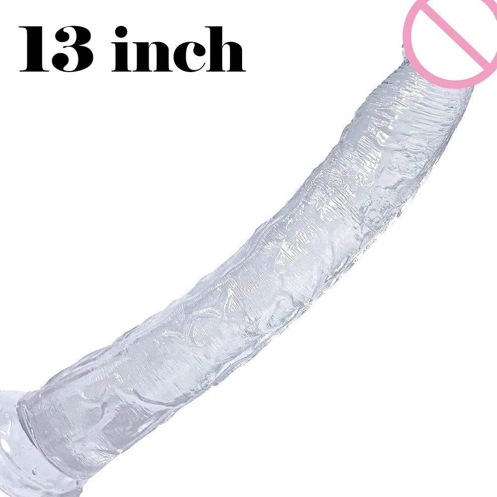 Realistic Dildo with Small Glans 13 Inch Big Dildo Jelly Dildo with Suction Cup Adult Product Sex Toys for Women Men Anal Play Realistic Dildo with Small Glans 13 Inch Big Dildo Jelly Dildo with Suction Cup Adult Product Sex Toys for Women Men Anal Play