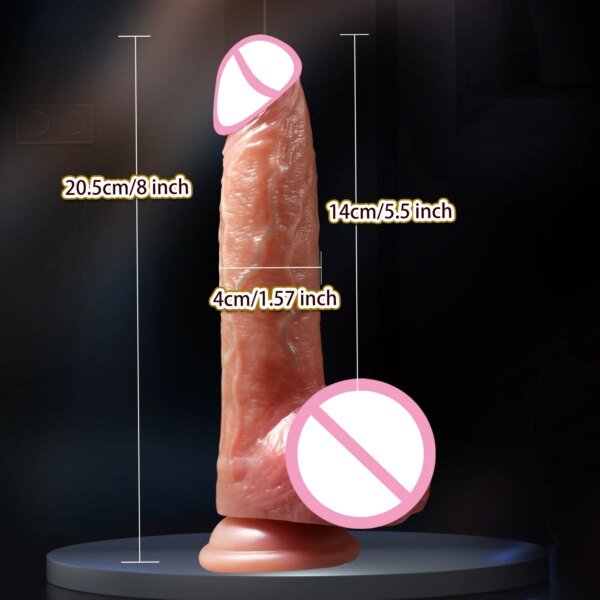 2 IN 1 Sliding Foreskin Dildo Upgraded Ejaculating Penis Realistic Spray Water Penis with Suction Cup Sex Toys for Women Couples