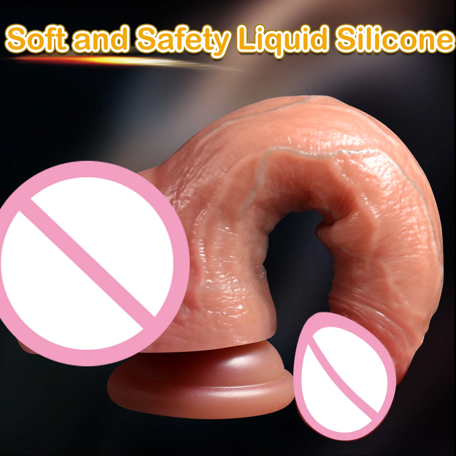2 IN 1 Sliding Foreskin Dildo Upgraded Ejaculating Penis Realistic Spray Water Penis with Suction Cup Sex Toys for Women Couples
