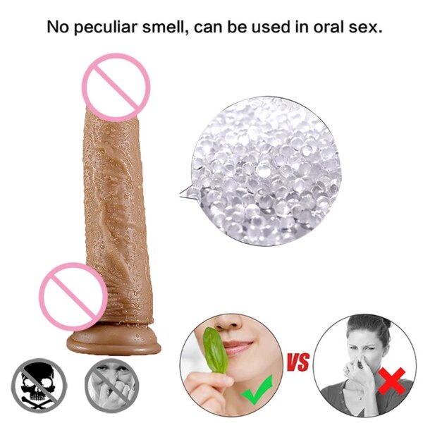 Exotic Female Masturbator Healthy soft glue Realistic Soft Dildo Suction Cup for Women Big Dick Sex Toys