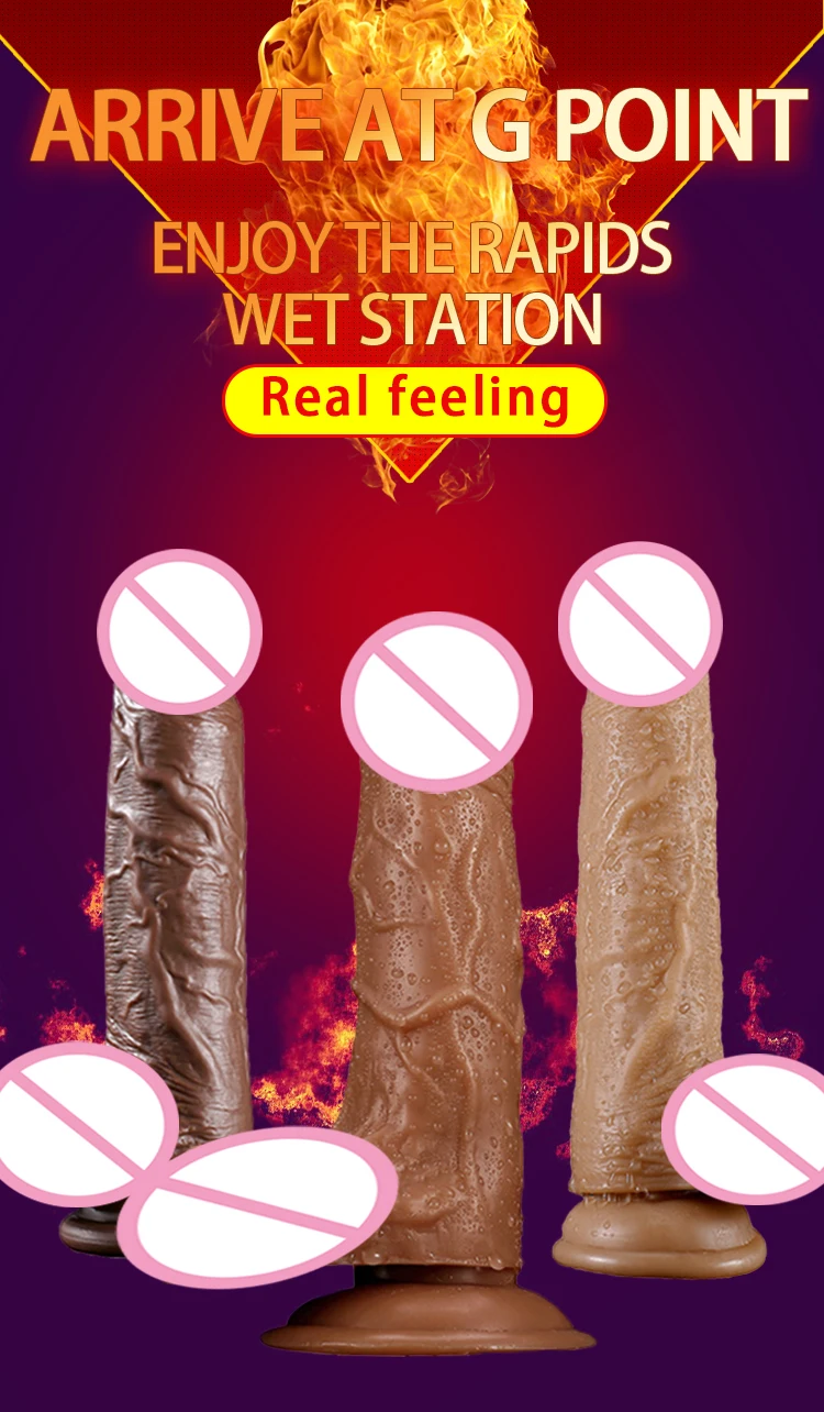 Moonuo Exotic Female Masturbator Healthy soft glue Realistic Soft Dildo Suction Cup for Women Big Dick Sex Toys