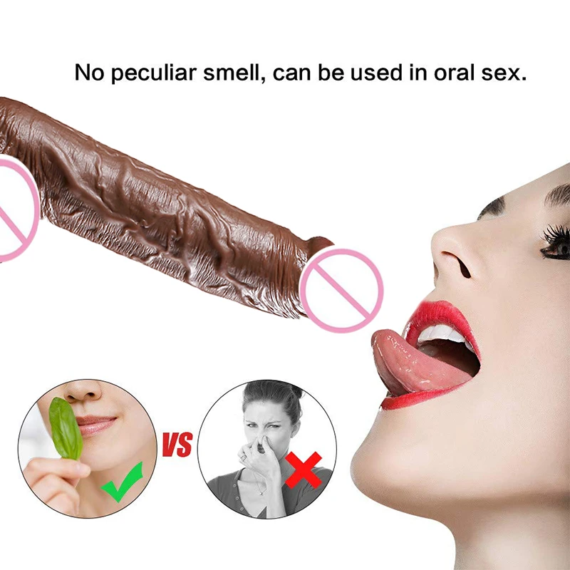 Moonuo Exotic Female Masturbator Healthy soft glue Realistic Soft Dildo Suction Cup for Women Big Dick Sex Toys