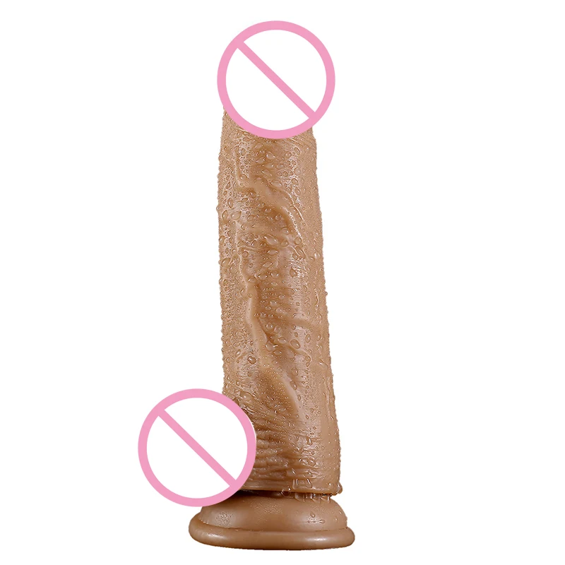 Moonuo Exotic Female Masturbator Healthy soft glue Realistic Soft Dildo Suction Cup for Women Big Dick Sex Toys