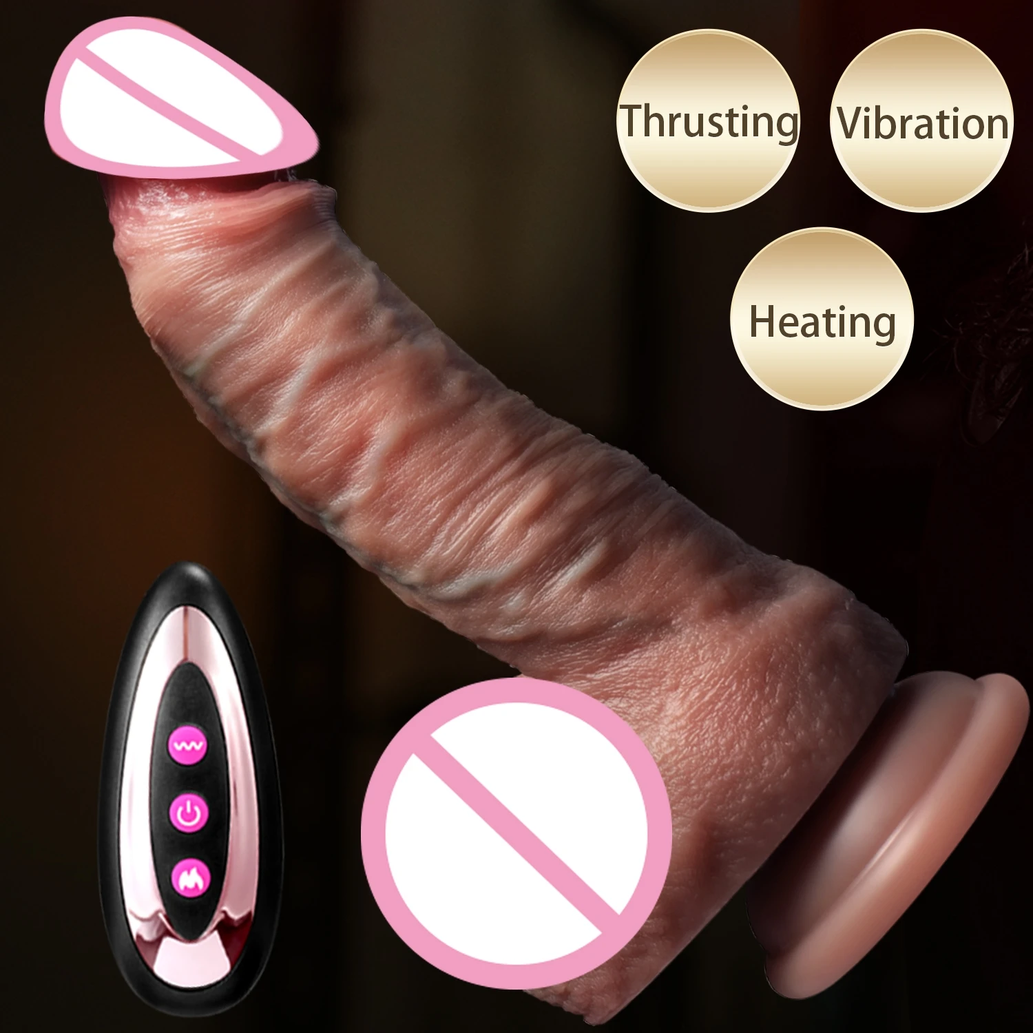 Realistic Dildo Telescopic Vibrator Female Stimulator Big Penis Anal Plug with Heating Thrusting Sex Toys for Women Realistic Dildo Telescopic Vibrator Female Stimulator Big Penis Anal Plug with Heating Thrusting Sex Toys for Women