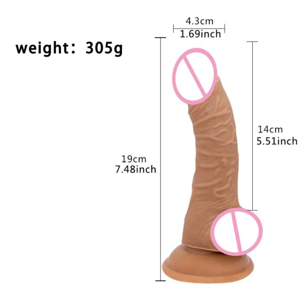Female Masturbator Asia Three Generations Healthy Soft Glue  Huge Realistic Dildo Suction Cup For Women Big Dick Sex Toys