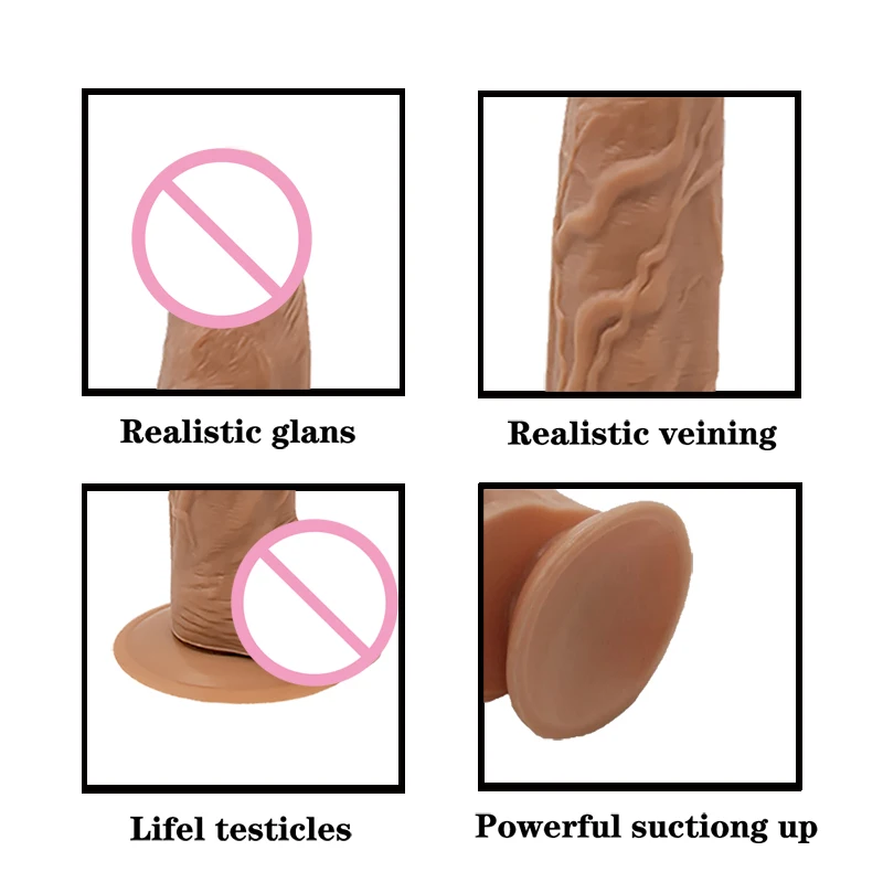  Female Masturbator Asia Three Generations Healthy Soft Glue  Huge Realistic Dildo Suction Cup For Women Big Dick Sex Toys