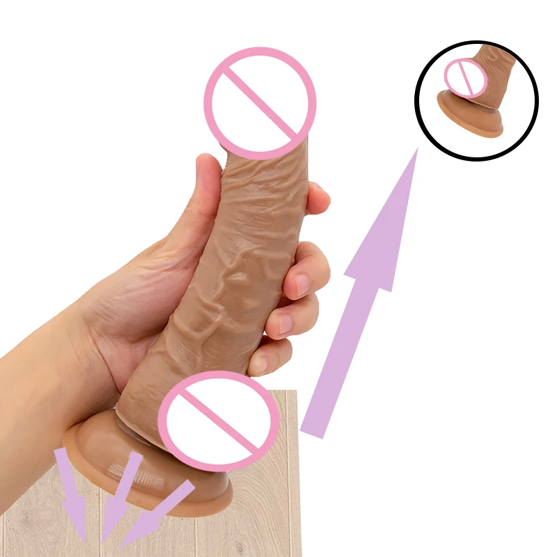  Female Masturbator Asia Three Generations Healthy Soft Glue  Huge Realistic Dildo Suction Cup For Women Big Dick Sex Toys