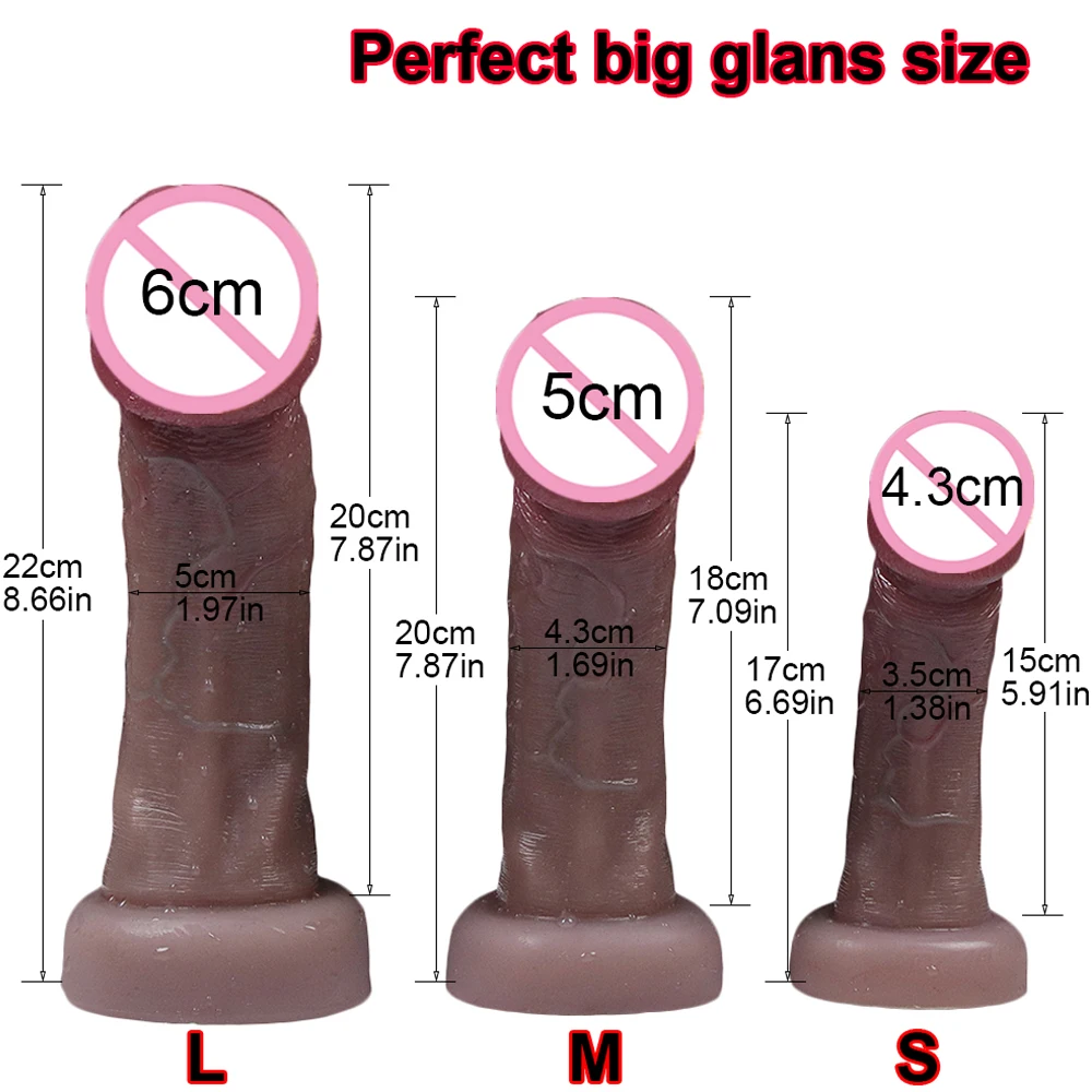 Realistic Dildos Big Glans With Suction Cup Vagina Anal Sex Toys For Woman Strapon Soft Penis Butt Plug Adults Cock Masturbator Realistic Dildos Big Glans With Suction Cup Vagina Anal Sex Toys For Woman Strapon Soft Penis Butt Plug Adults Cock Masturbator