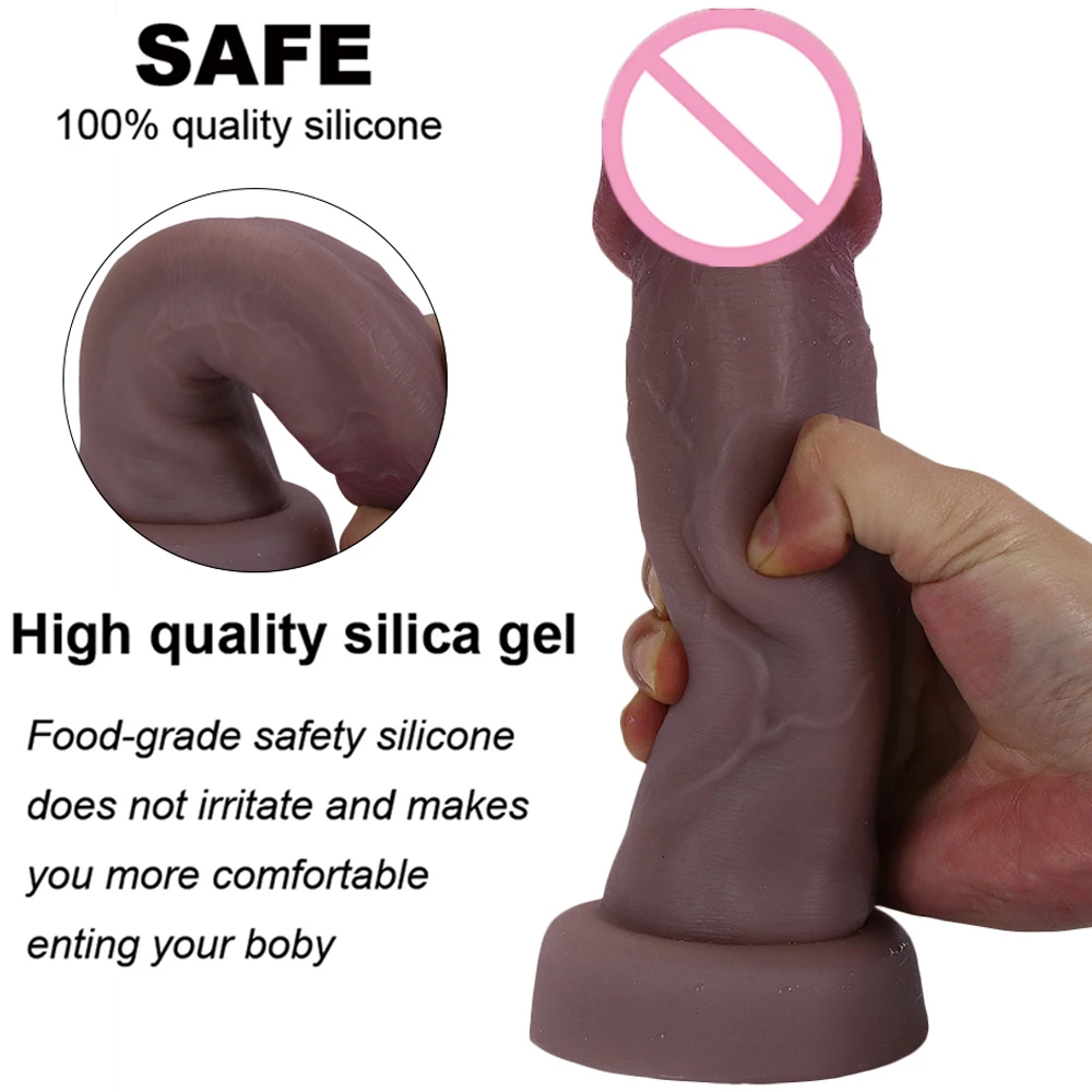 Realistic Dildos Big Glans With Suction Cup Vagina Anal Sex Toys For Woman Strapon Soft Penis Butt Plug Adults Cock Masturbator Realistic Dildos Big Glans With Suction Cup Vagina Anal Sex Toys For Woman Strapon Soft Penis Butt Plug Adults Cock Masturbator