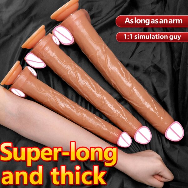 42CM Realistic Silicone Dildo Super Large Penis Product Sex Toys For Woman Men Powerful Suction Cup  Anal Sex Toys Horse Dick