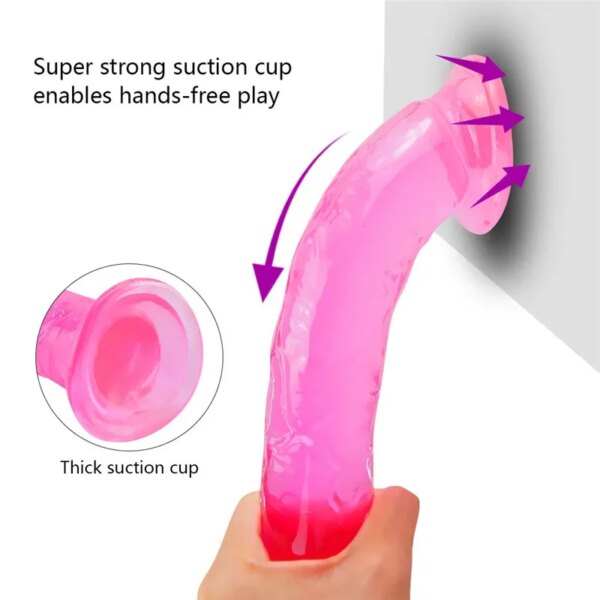 Flexible Realistic Dildo With Strong Suction Cup Super Big Penis Jelly Dildo Sex Toys for Woman Penis Masturbator Anal Plug