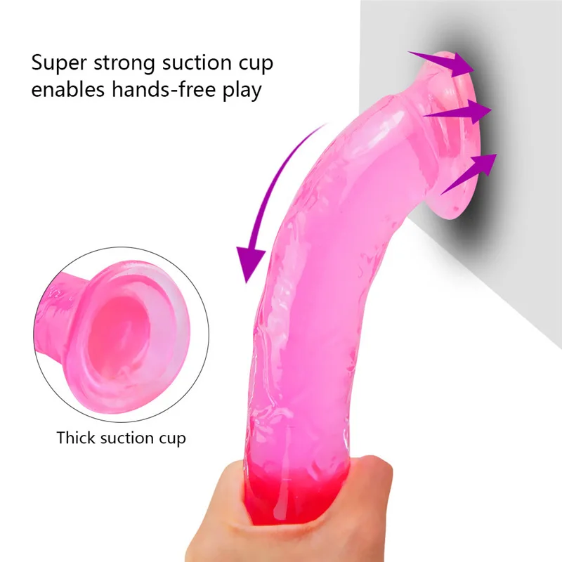 Flexible Realistic Dildo With Strong Suction Cup Super Big Penis Jelly Dildo Sex Toys for Woman Penis Masturbator Anal Plug