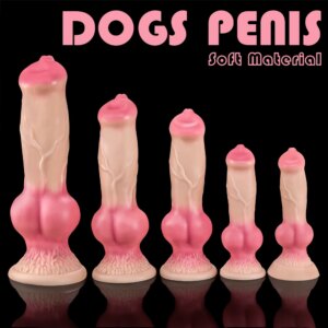 Emulation Animal Dildos Realistic Big Dog Dick Huge Penis Anal Plug Vaginal G-spot Masturbation Suction Cup for Women Sex Toys
