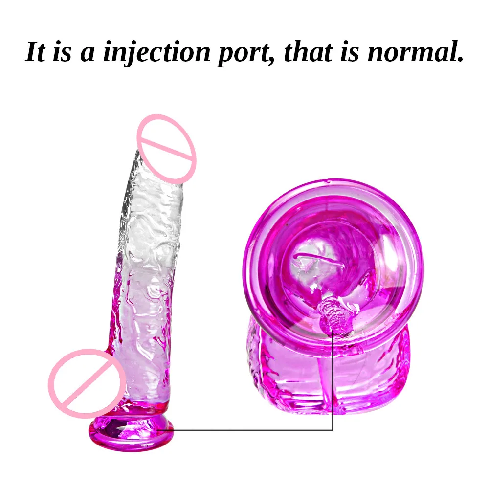 XXL Female Dildos Women's Artificial Penis Dick Penis Manual Stimulation Suction Cup Cock for Lesbian Female Masturbation Device